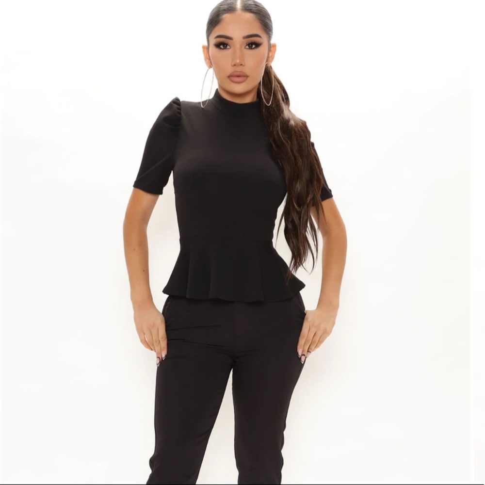 Just Roll with it Short Sleeve Peplum Top